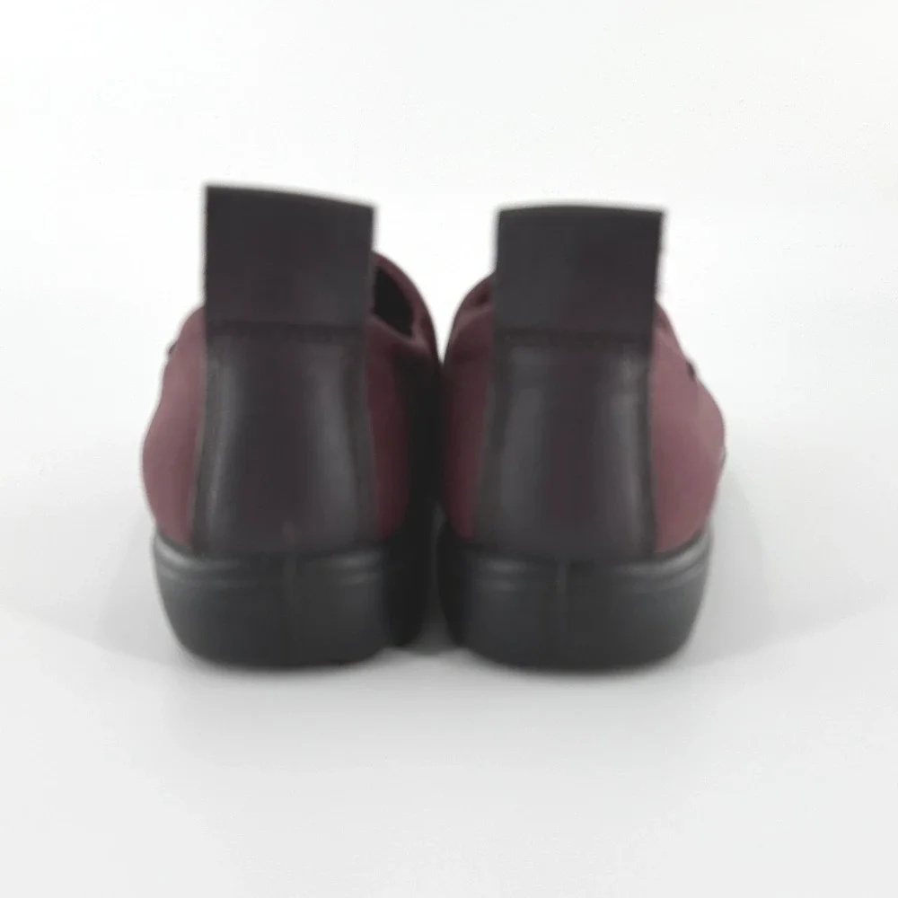 ECCO Soft 7 Gore-Tex Slip On Sneakers Fig Burgundy Waterproof Walking Shoes 38